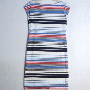 Nautica Women's Colorful Striped Sheath Shirt Dress‎ Size M